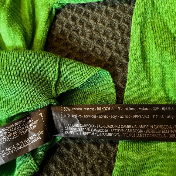 Zara | Green Three Quarter Sleeve Knit - Picture 5 of 13